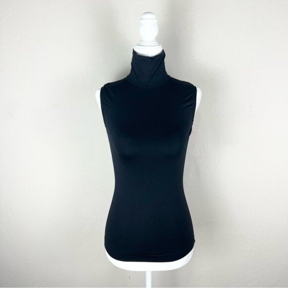 NWT Commando Black Sleeveless Turtleneck Tank Top - Picture 1 of 9
